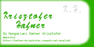 krisztofer hafner business card